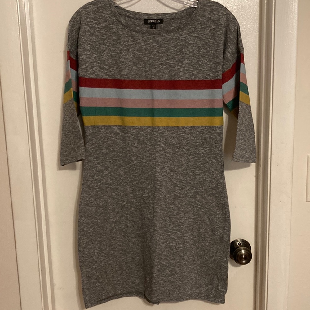 Express Women’s Striped Dress 3/4 Length Sleeves (size XS)